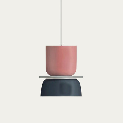 Layered Acrylic Pendant Light Fixture 11.4-Inch Pastel Macaron Colors Modern Hanging Ceiling Lamp E27 for Dining Room Living Room Kids Bedro