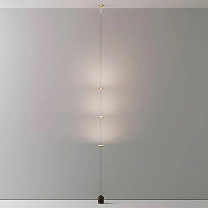 Telescoping Pole Lamp with Warm LED | Metal Adjustable 8-10 ft Tension Rod Light for Living Room Bedroom Corner Ambient Lighting Modern Vert