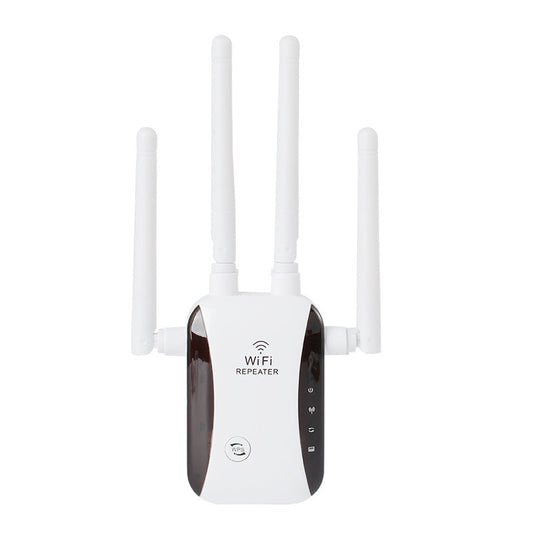 Wireless Signal Booster for Home – Dual-Band Range Extender for Seamless Internet Coverage – White Router Amplifier
