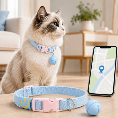 Ortekor Smart Pet Tracker Bell Collar for Cats & Small Dogs - Find Hiding Pets Faster at Home, in the Yard & on Daily Walks