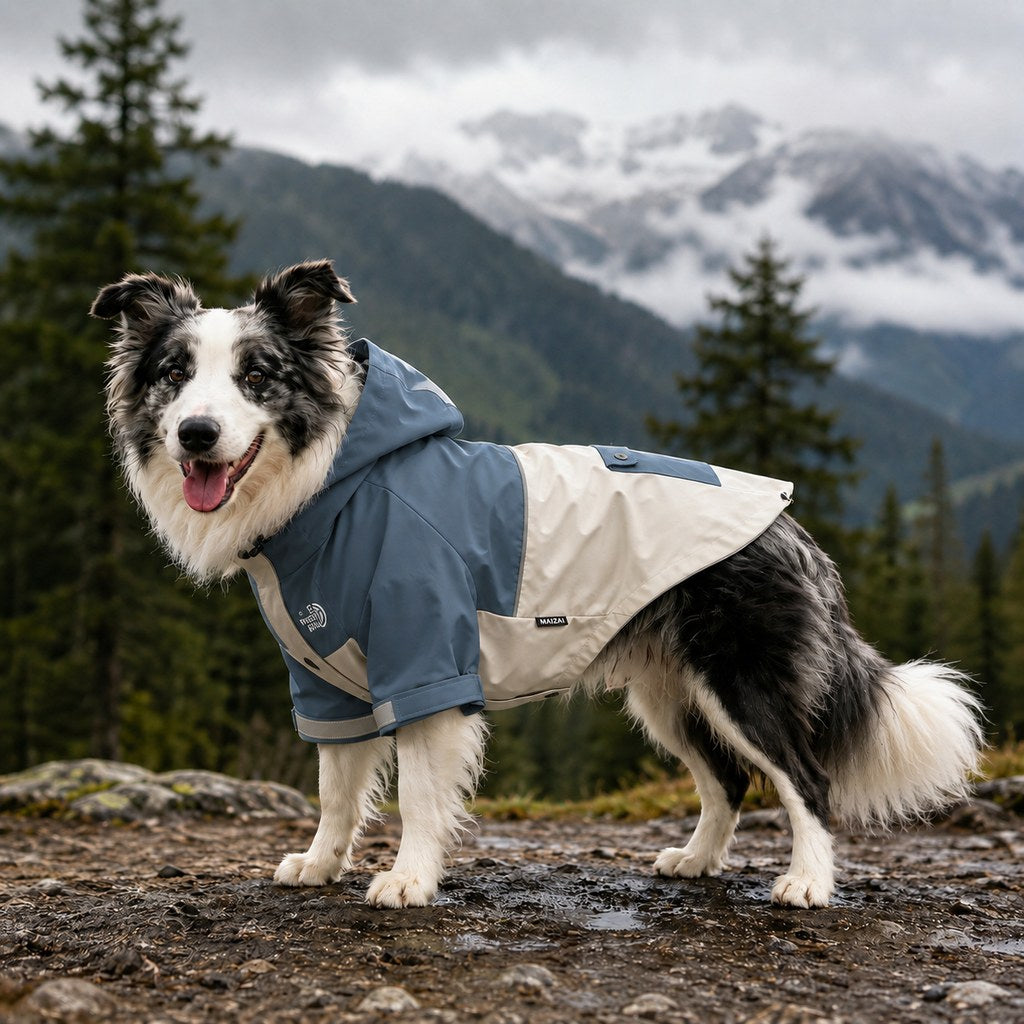 Ortekor Lightweight Water-Resistant Dog Windbreaker – Rain & Wind Coverage for Chilly Walks