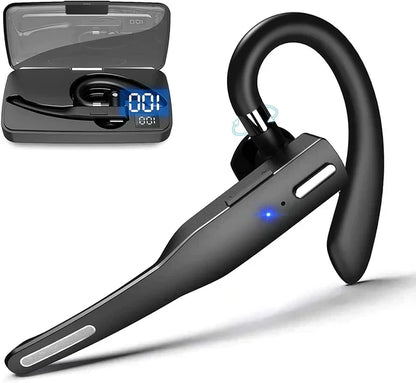 Wireless Single-Ear Headset with Dual-Mic Noise Reduction – Bluetooth 5.1 for Crystal-Clear Calls, Conference Use & All-Day Comfort