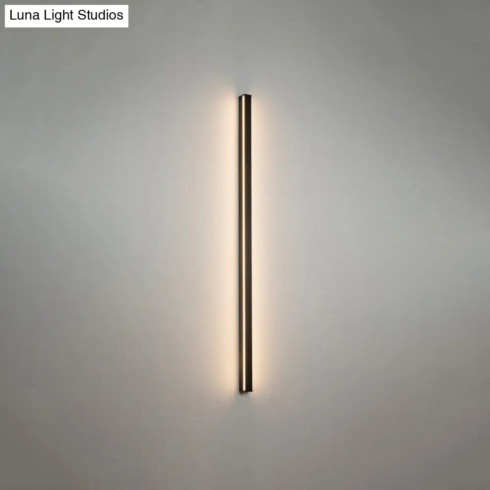 Modern Black LED Wall Light Fixture – Vertical or Horizontal Install for Hallway, Bedroom & Living Room