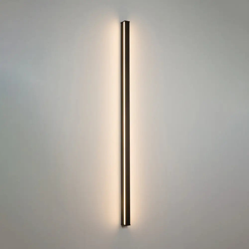 Modern Black LED Wall Light Fixture – Vertical or Horizontal Install for Hallway, Bedroom & Living Room