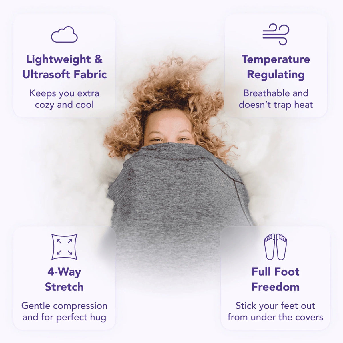Compression Therapy Cocoon Blanket for Adults – Wearable Sleep Wrap with Gentle Pressure for Stress Relief & Better Rest