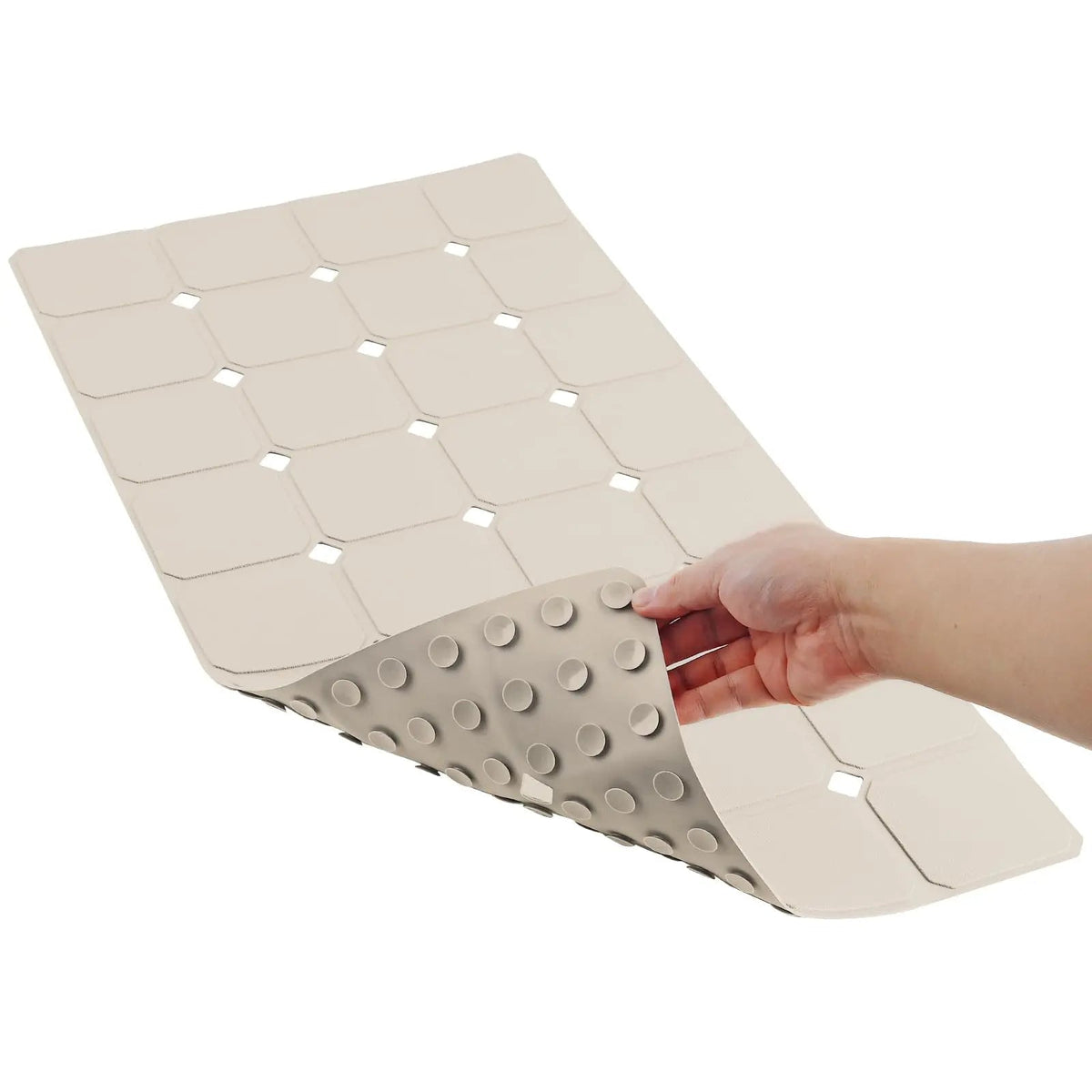 Non-Slip Silicone Shower Mat with Suction Cups – Foldable Bathtub Safety Mat for Wet Surfaces, Quick-Dry Design for Everyday Use