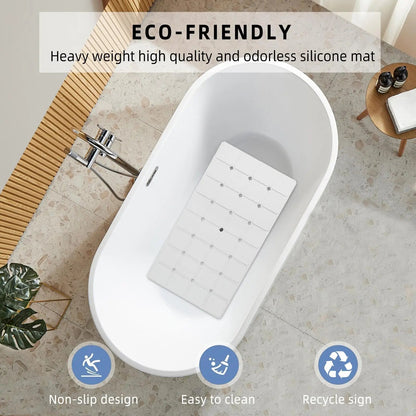 Non-Slip Silicone Shower Mat with Suction Cups – Foldable Bathtub Safety Mat for Wet Surfaces, Quick-Dry Design for Everyday Use