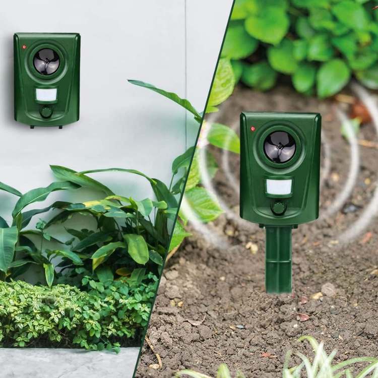 Outdoor Motion-Activated Ultrasonic Animal Deterrent for Yards & Gardens – Weatherproof Pest Control Device