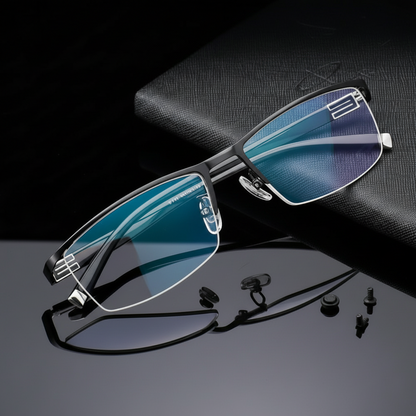 Progressive Reading Glasses with Auto-Adjusting Lenses for Near & Distance Vision