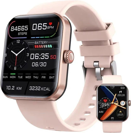 Fitness Tracker Smartwatch with Glucose Monitor, Heart Rate & Sleep Tracking for Active Wellness