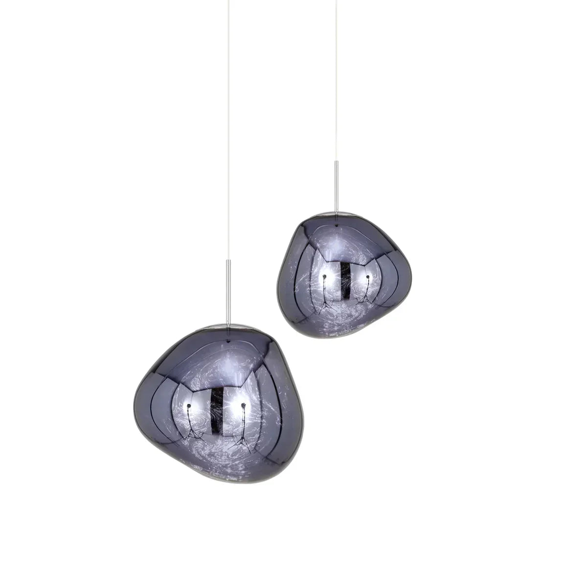 Organic Acrylic Pendant Light with Flowing Form for Dining Room & Bedroom – E27 LED Hardwire Ceiling Fixture