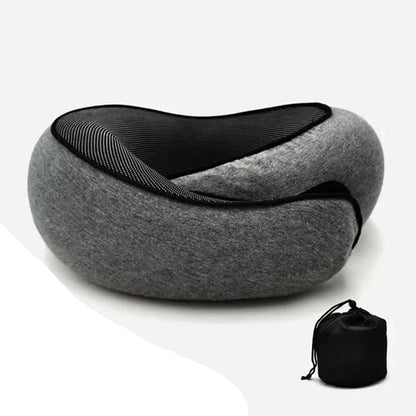 Travel Neck Pillow with Memory Foam Support – U-Shaped Ergonomic Design for Flights, Road Trips & Camping