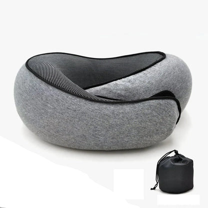 Travel Neck Pillow with Memory Foam Support – U-Shaped Ergonomic Design for Flights, Road Trips & Camping