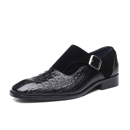 Men's Textured Faux-Leather Oxford Shoes – Classic Lace-Up Business & Formal Footwear for Weddings, Office & Special Occasions