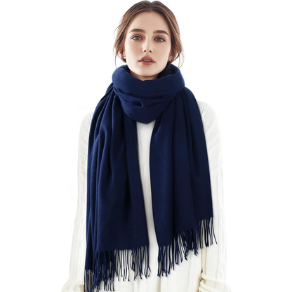 Plaid Cashmere Winter Shawl for Women – Cozy Oversized Wrap Scarf for Cold Weather, Evening Events & Daily Wear