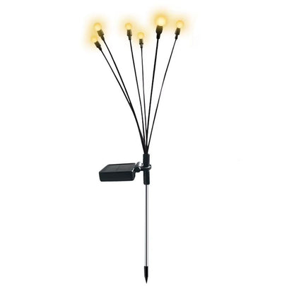 Swaying LED Garden Stakes Solar Powered Outdoor Pathway Lights Warm White Waterproof Decorative Lawn Accent Lighting for Yard Patio Walkway