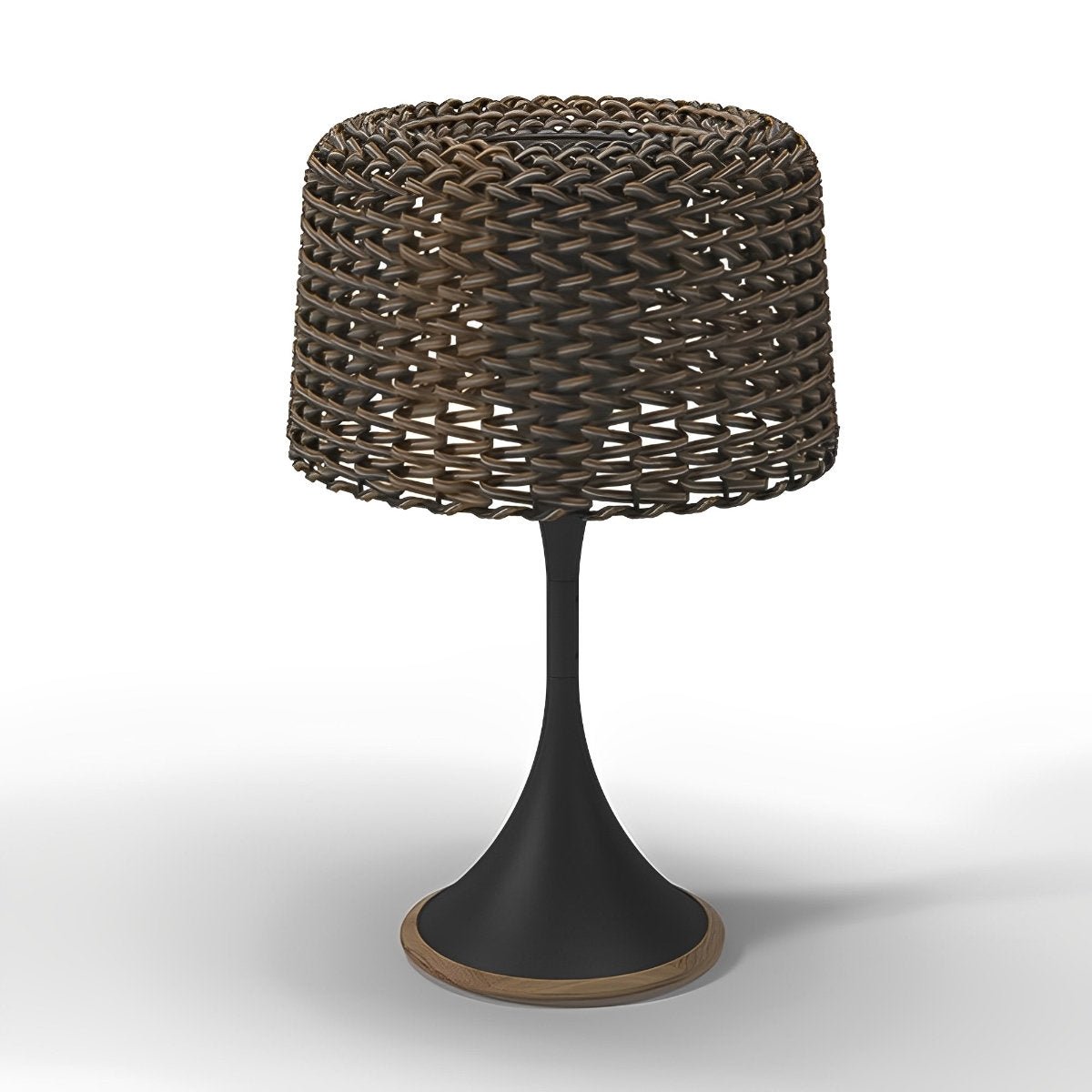 Woven Standing Patio Light 69 in Tall Weatherproof Warm White LED Solar or Plug-in Outdoor Garden Torch for Deck Poolside Terrace