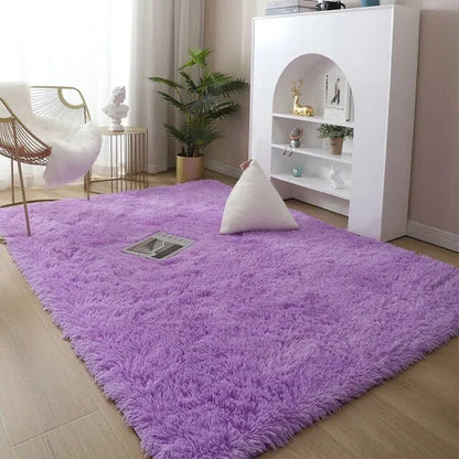 Plush Shag Area Rug for Living Room & Bedroom - Soft Non-Slip Floor Mat Polyester Carpet Runner for Home Decor