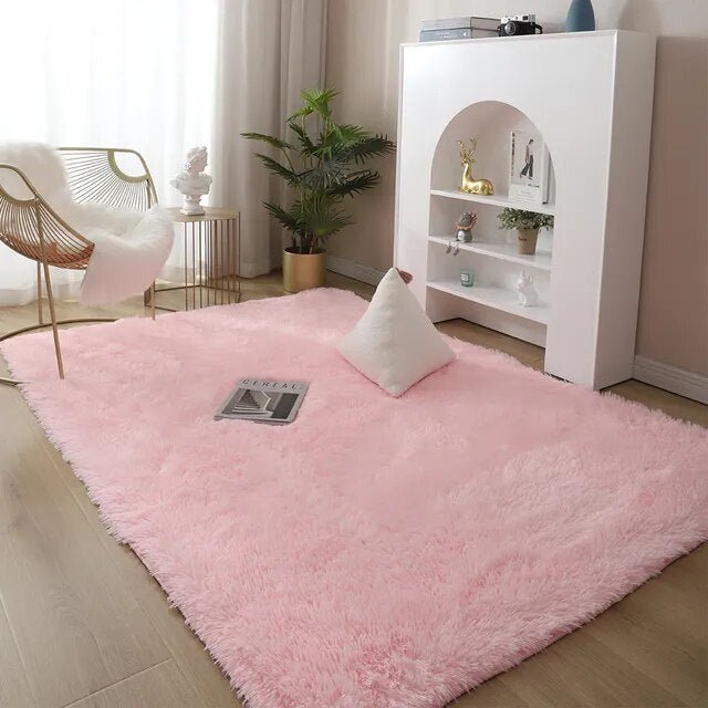 Plush Shag Area Rug for Living Room & Bedroom - Soft Non-Slip Floor Mat Polyester Carpet Runner for Home Decor
