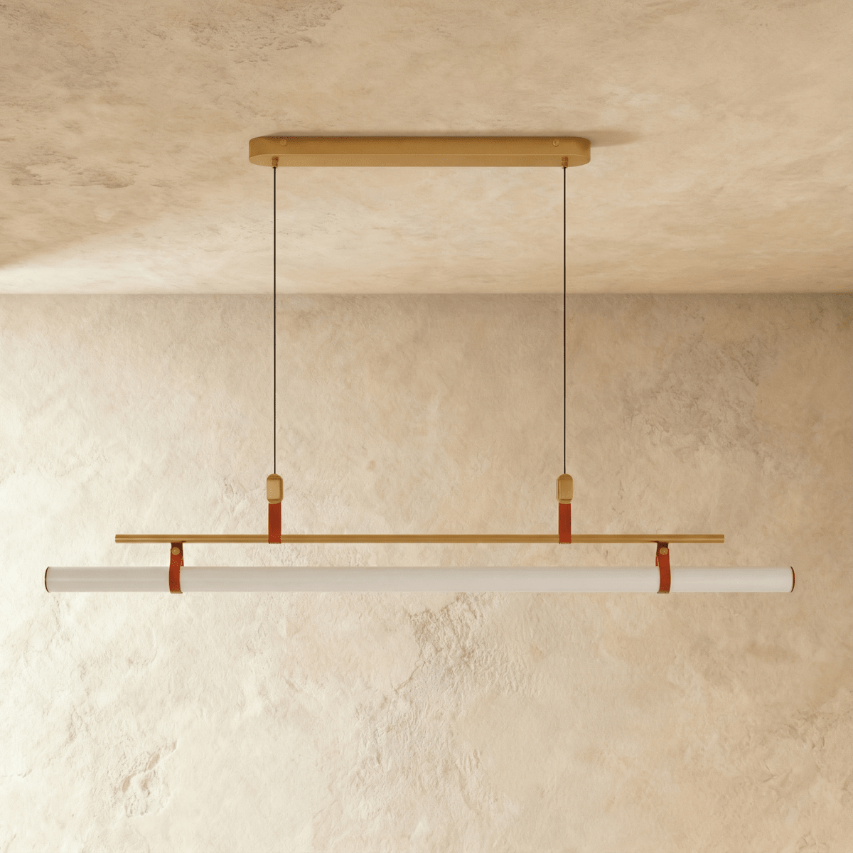 Sleek Metal LED Bar Light Fixture Adjustable Drop Length for Countertop Workspace Dining Table Task Lighting 3000K 6000K Black Gold
