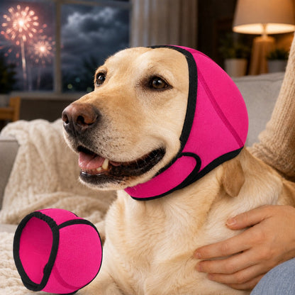 Ortekor Dog Ear Cover for Swimming, Bath Time & Loud Noise Comfort - Soft Calming Ear Muff to Help Keep Water & Debris Out