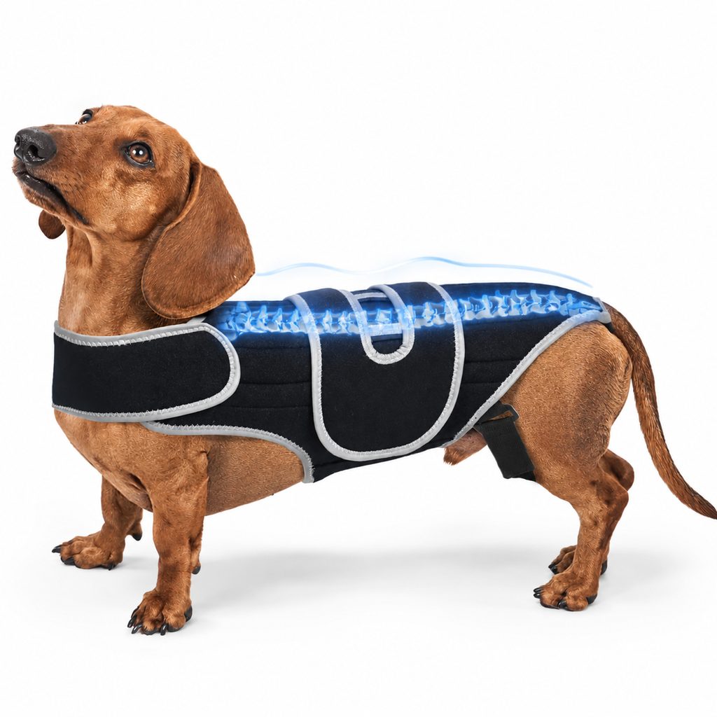 Ortekor SpineGuard Dog Back Support Vest for Dachshunds & Corgis - Adjustable Spinal Support Brace for Senior Dogs, Recovery Days & Gentle Walks