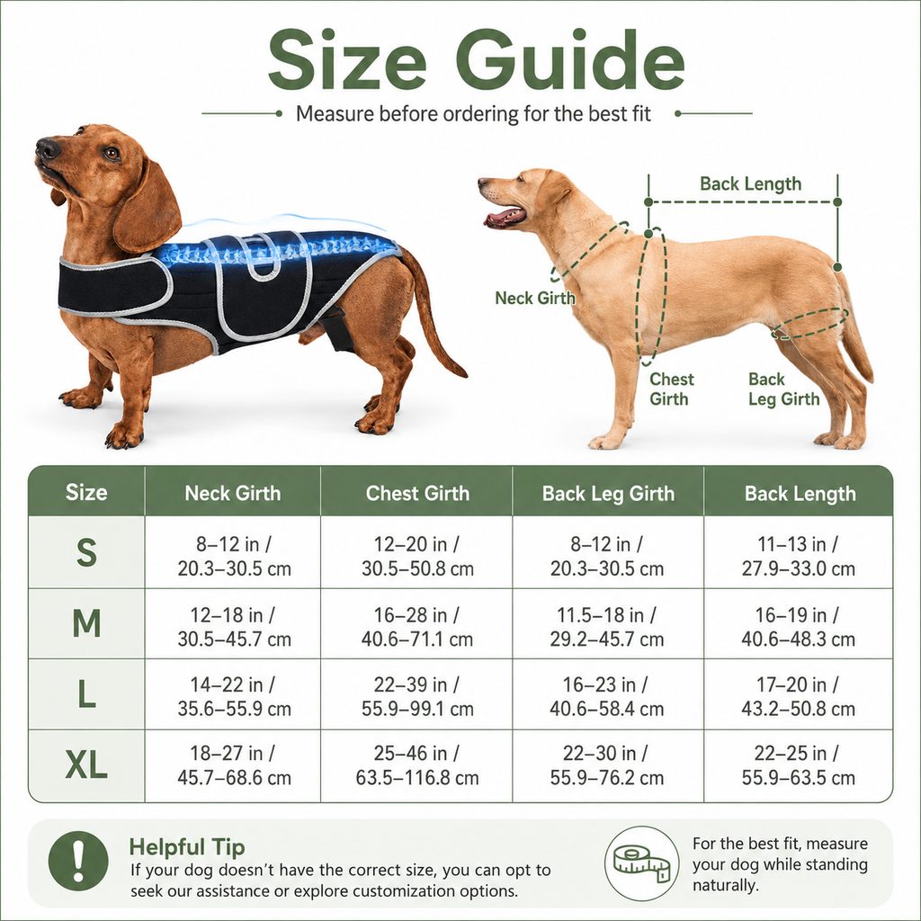 Ortekor SpineGuard Dog Back Support Vest for Dachshunds & Corgis - Adjustable Spinal Support Brace for Senior Dogs, Recovery Days & Gentle Walks