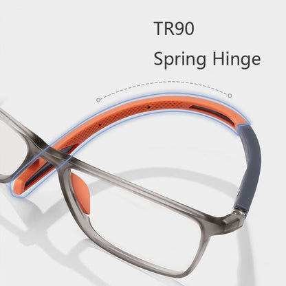 Progressive Reading Glasses Titanium Frame Blue Light Blocking Multi-Focus Lenses for Computer Work & Everyday Use