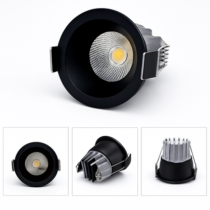 Recessed LED Ceiling Spotlight | Dimmable COB Downlight for Kitchen & Bedroom | Anti-Glare Aluminum Housing | 3W or 5W Options