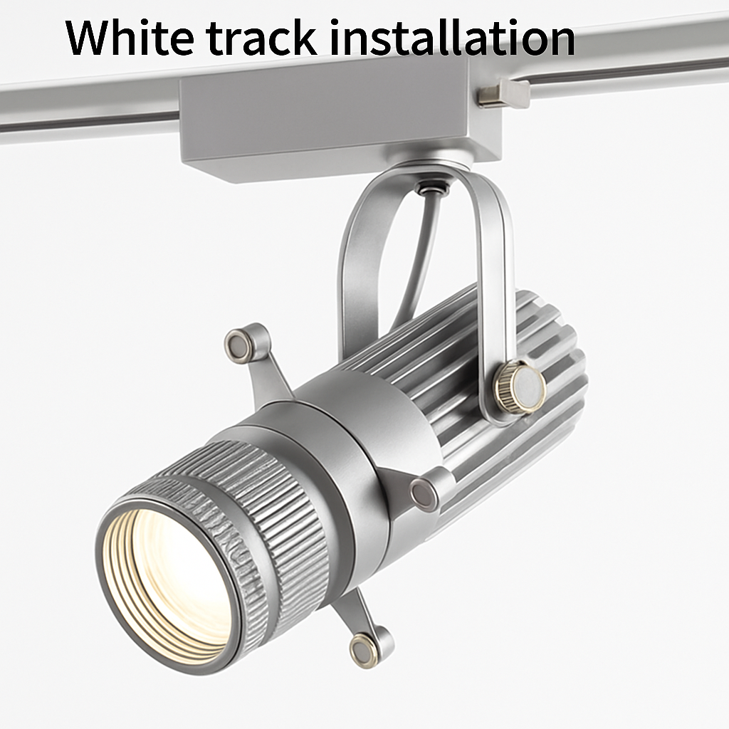 Dimmable LED Track Spotlight with Adjustable Beam Angle for Kitchen, Dining Room & Retail Display