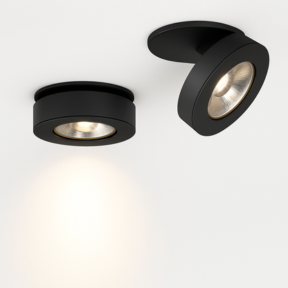 Adjustable Recessed LED Spotlight – Round Aluminum Downlight for Ceilings, Dimmable Accent Lighting for Kitchen, Living Room, Hallway &