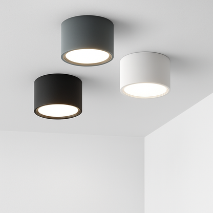 Surface Mount LED Spotlight Round Minimalist Ceiling Light for Hallway Entryway Kitchen Bedroom Bathroom Compact Flush Fixture
