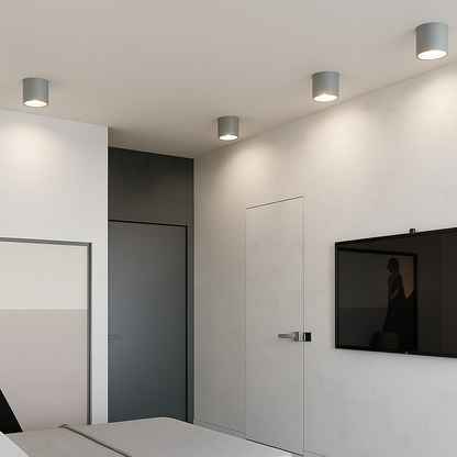 Surface Mount LED Spotlight Round Minimalist Ceiling Light for Hallway Entryway Kitchen Bedroom Bathroom Compact Flush Fixture