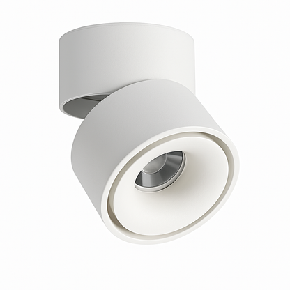 Adjustable LED Ceiling Spot Light Round Surface Mount Fixture – Dimmable, Frosted Finish, Multi-Room Use