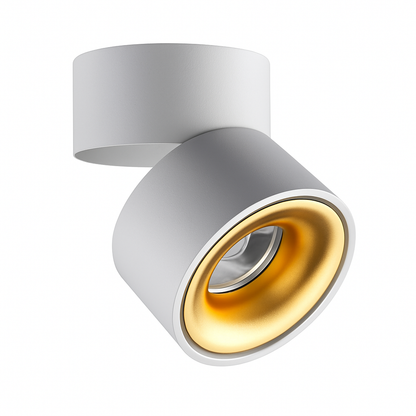 Adjustable LED Ceiling Spot Light Round Surface Mount Fixture – Dimmable, Frosted Finish, Multi-Room Use