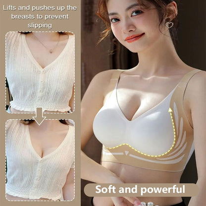 Wireless Lift Bra for Women | Supportive Push-Up Design with Anti-Sag Technology for Everyday Comfort and Cleavage | Adjustable Soft-Cup Und