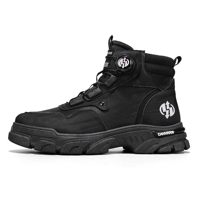 Dial-Adjust Work Shoes with 2-Second Twist Fit System for Workshop & Garage Use