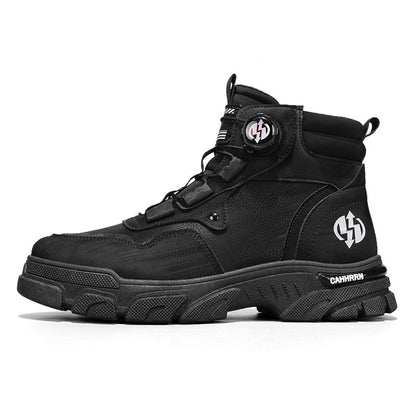 Dial-Adjust Work Shoes with 2-Second Twist Fit System for Workshop & Garage Use