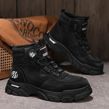 Dial-Adjust Work Shoes with 2-Second Twist Fit System for Workshop & Garage Use