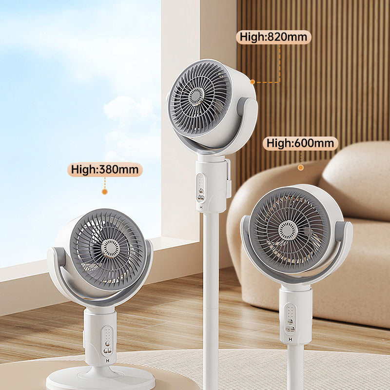 Whisper-Quiet Pedestal Fan with Remote Control USB-Powered 5-Speed Oscillating Tower Fan for Bedroom Office Living Room Adjustable Height Na