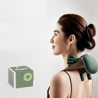 Cordless Shiatsu Neck and Shoulder Massager with Heat – 3 Intensity Levels, Rechargeable Battery, Deep Kneading Massage for Home Office Trav