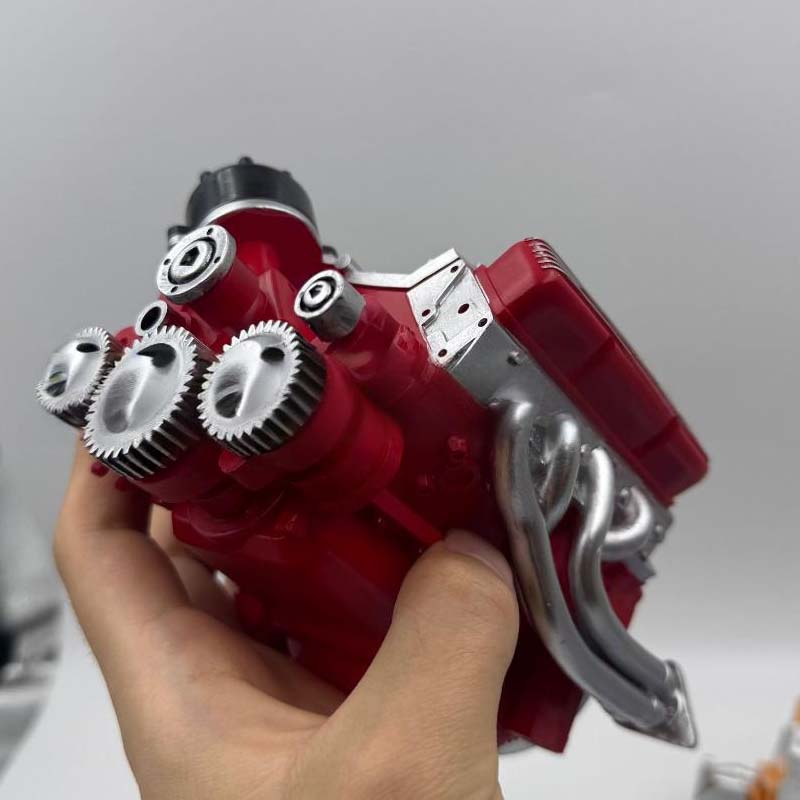 Gasoline-Powered V8 Engine Model Kit | Fully Functional Mini Motor with CDI Ignition & Precision CNC Machined Metal Parts for RC Projects