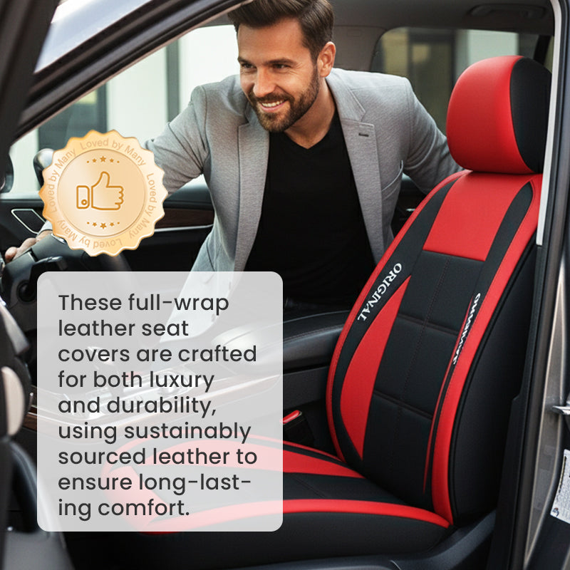 Front Seat Covers – Premium Faux Leather Protection for Cars & SUVs, Fast Install, Stain & Wear Defense