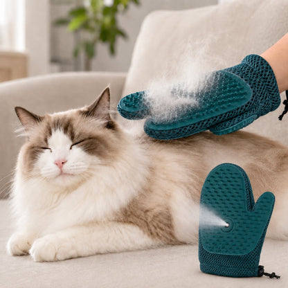 Ortekor Spray Pet Grooming Glove for Cats & Dogs - No-Bath Deshedding, Gentle Massage & Sofa Hair Cleanup