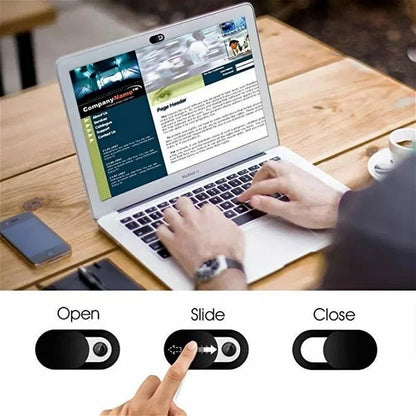Webcam Privacy Covers Ultra-Thin Sliding Lens Blockers for Laptops Phones Tablets Computers Desktop Security Shield 6-Pack Black White