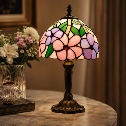 Tiffany-Style Art Glass Table Lamp with Adjustable Arm for Office, Bedroom & Reading Nook – 8 Mosaic Designs