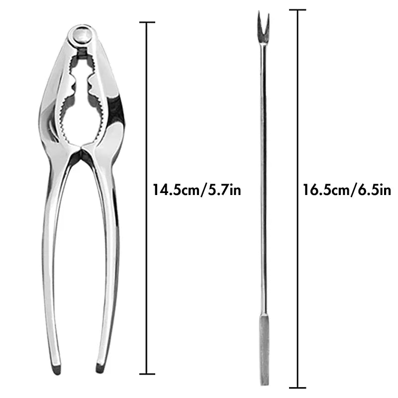 Seafood Tool Kit - Stainless Steel Crab Crackers and Lobster Forks