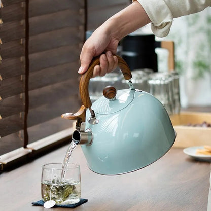 Stovetop Tea Kettle with Whistle and Heat-Safe Grip – 3-Quart Capacity for Gas, Electric & Induction Cooktops