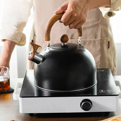 Stovetop Tea Kettle with Whistle and Heat-Safe Grip – 3-Quart Capacity for Gas, Electric & Induction Cooktops