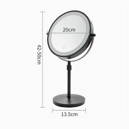 Rechargeable Vanity Mirror with 10X Magnification & Adjustable Height for Countertop Makeup Application